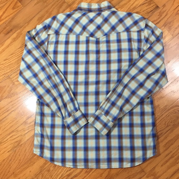 Fossil 54 Vintage Fit Snap Button Western Shirt L - Picture 3 of 8